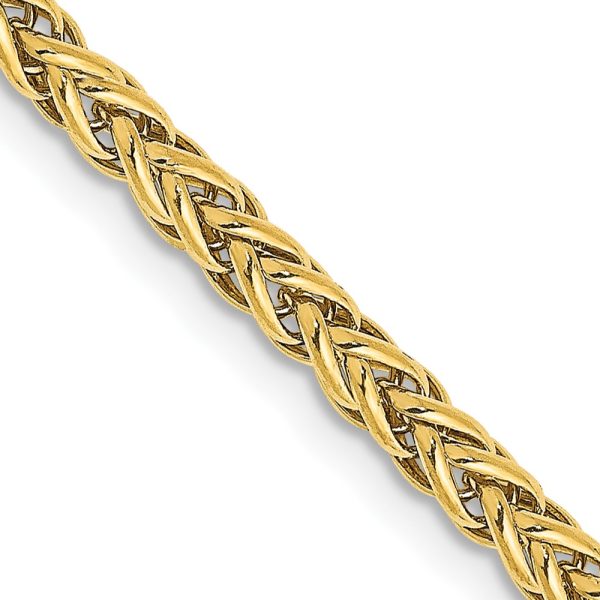 14k 2.6mm Semi-solid 3-Wire Wheat Chain