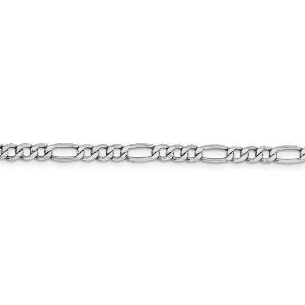 14k WG 4.4mm Semi-Solid Figaro Chain - Image 2