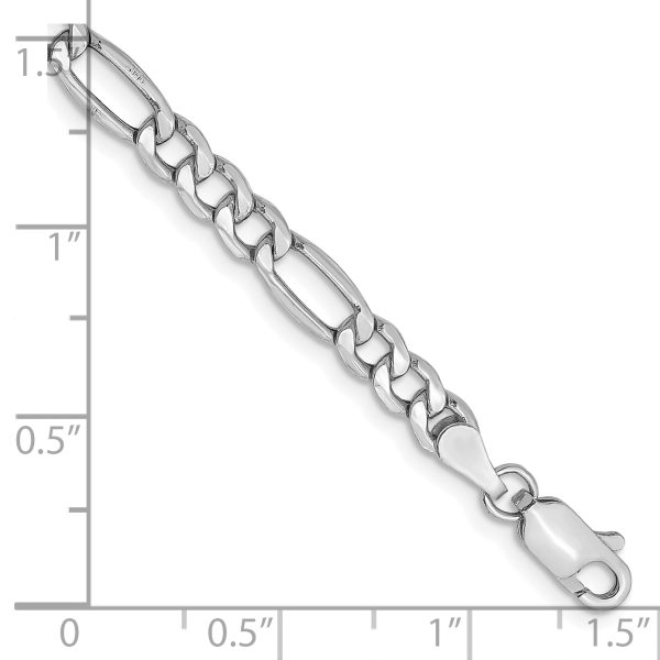 14k WG 4.4mm Semi-Solid Figaro Chain - Image 2