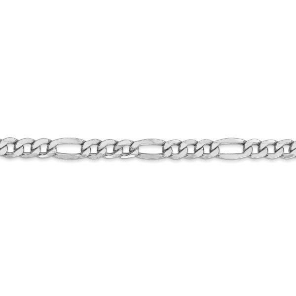 14k WG 5.75mm Semi-Solid Figaro Chain - Image 2