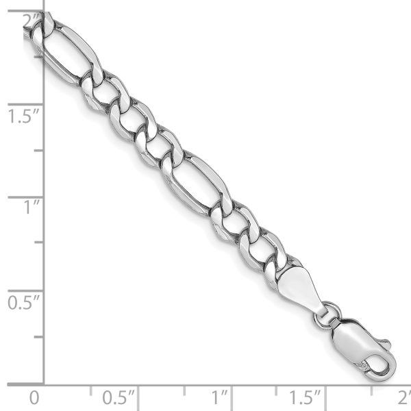 14k WG 5.75mm Semi-Solid Figaro Chain - Image 2