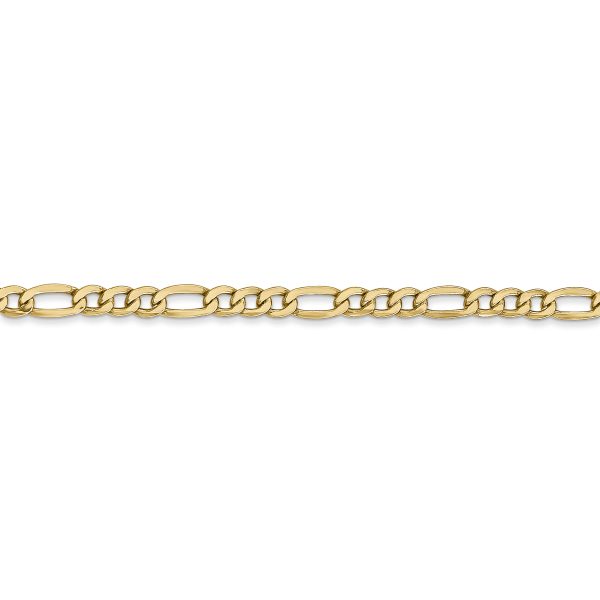 14k 3.5mm Semi-Solid Figaro Chain - Image 2