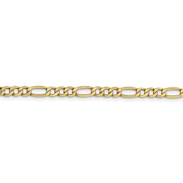 14k 4.2mm Semi-Solid Figaro Chain - Image 2