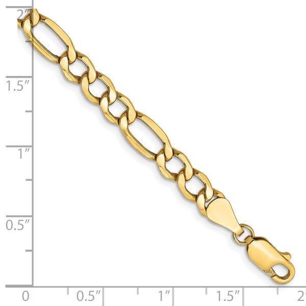 14k 5.75mm Semi-Solid Figaro Chain - Image 2