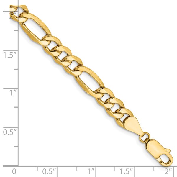 14k 6.25mm Semi-Solid Figaro Chain - Image 2