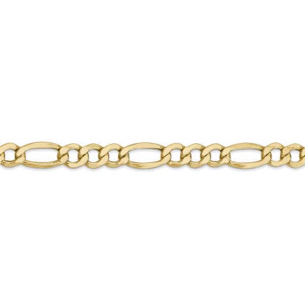 14k 7.3mm Semi-Solid Figaro Chain - Image 2