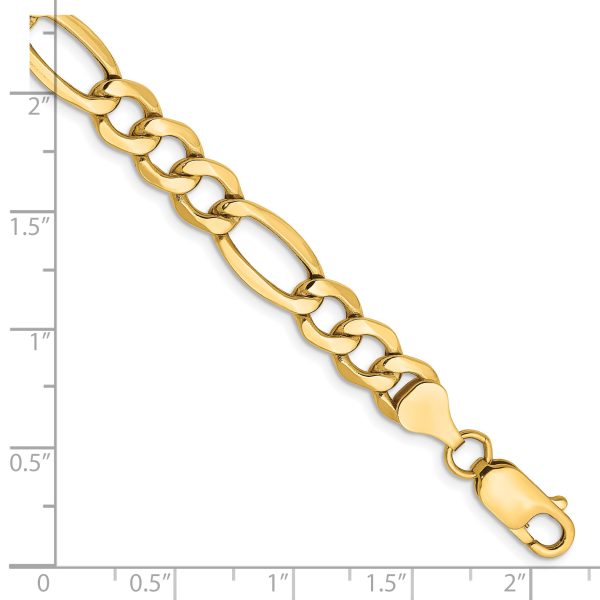 14k 7.3mm Semi-Solid Figaro Chain - Image 2