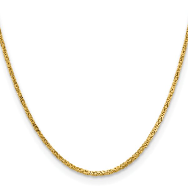 14k 2mm Byzantine Chain - Image 2