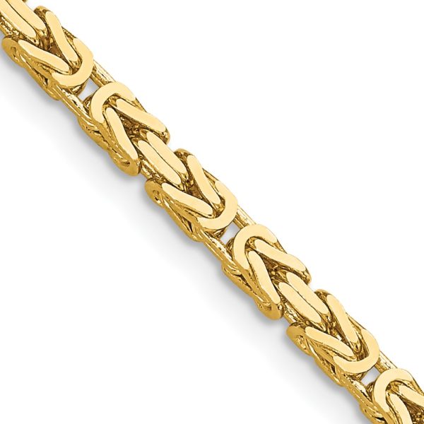 14k 2.5mm Byzantine Chain