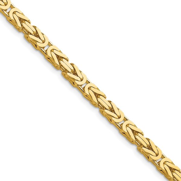 14k 4mm Byzantine Chain