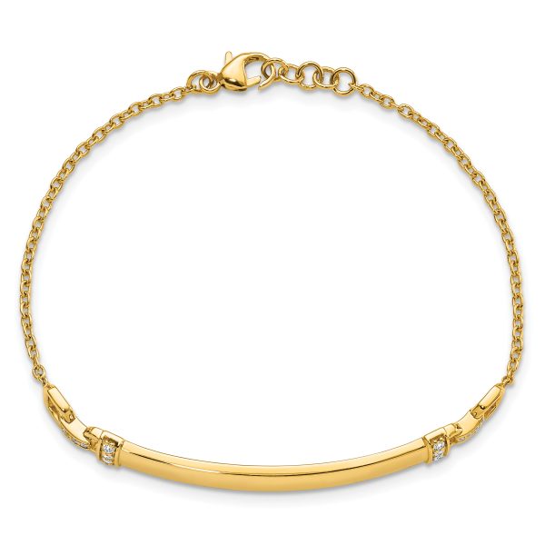 14k Diamond ID Bracelet - Image 3