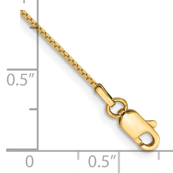 14k .90mm Box Chain Anklet - Image 2