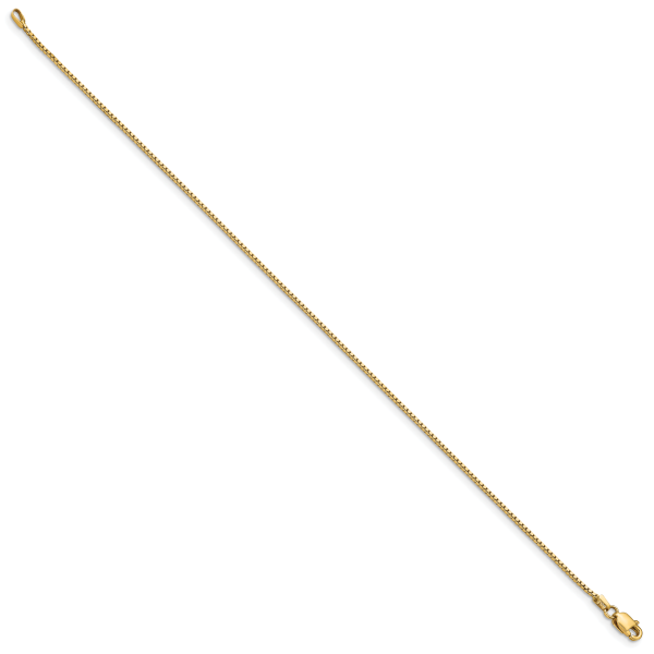 14k .95mm Box Chain Anklet - Image 2