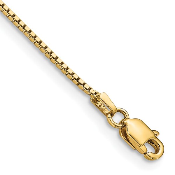 14k .95mm Box Chain Anklet