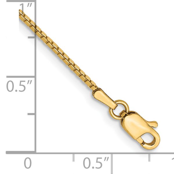 14k 1.05mm Box Chain Anklet - Image 2