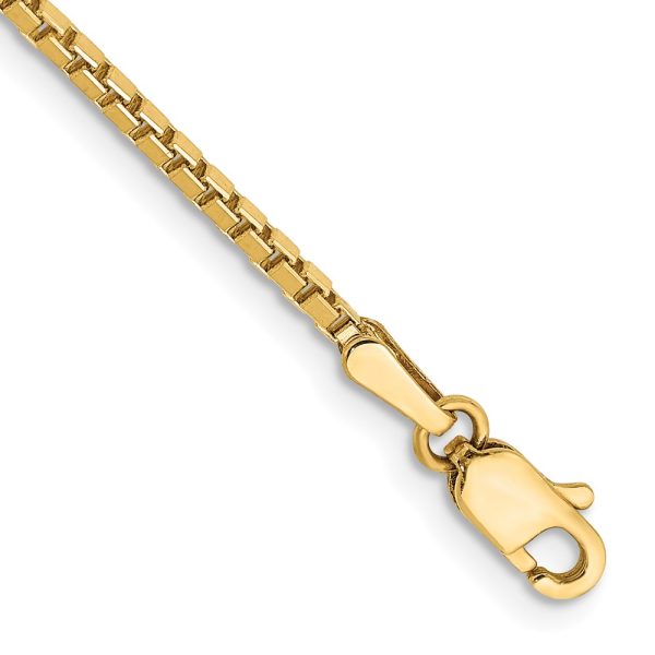 14k 1.5mm Box Chain Anklet