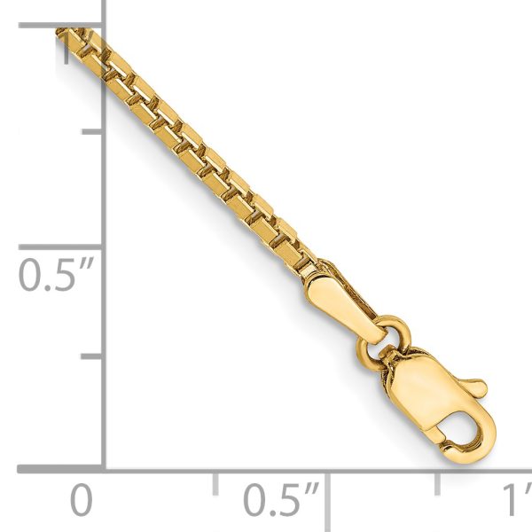 14k 1.5mm Box Chain Anklet - Image 2
