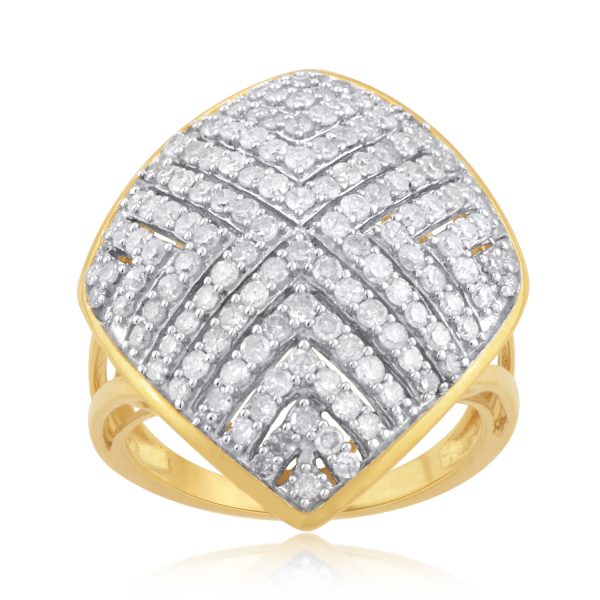 1.5 Carat Fashion Diamond Ring in 10KT Yellow Gold