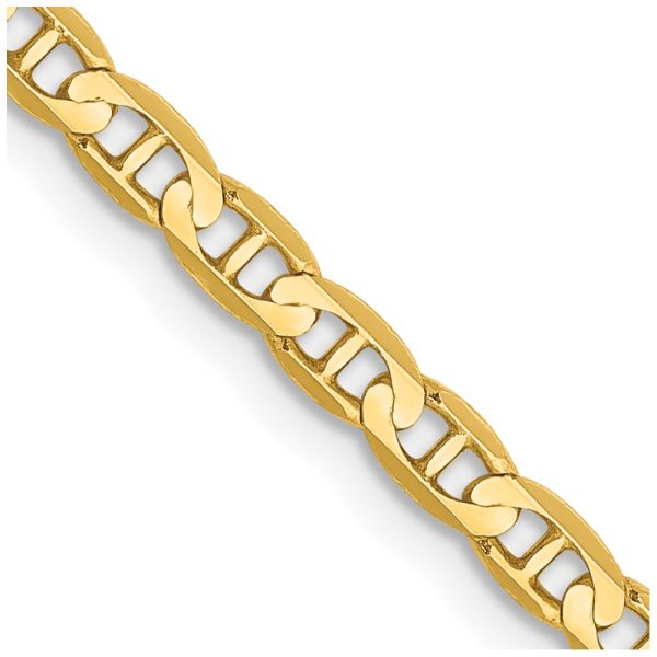 14k 3mm Concave Anchor Chain