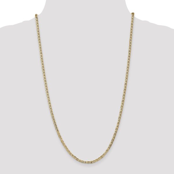 14k 3mm Concave Anchor Chain - Image 2