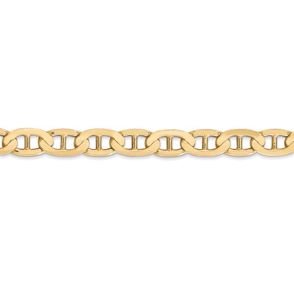 14k 6.25mm Concave Anchor Chain - Image 2