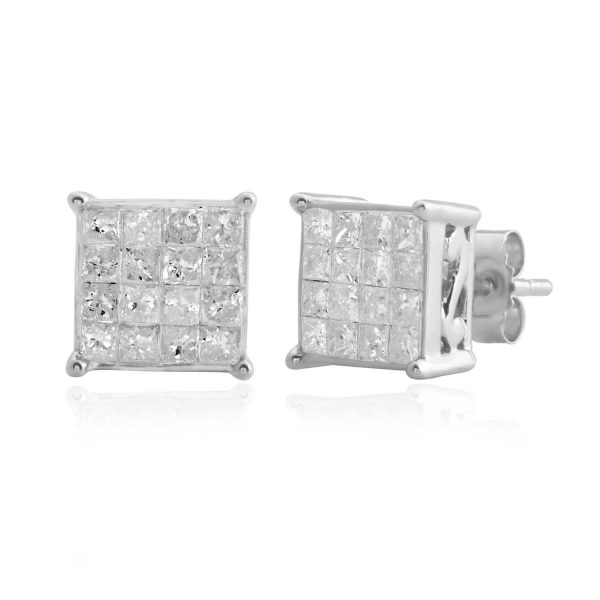 0.75 Carat Diamond Stud Earrings in 10KT White Gold