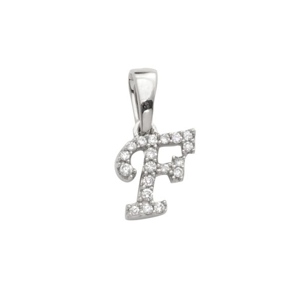 14KW 0.06CTW DIAMOND INITIAL PENDANT