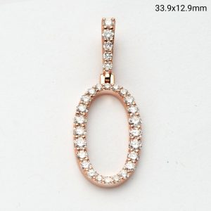 14KR 1.05CTW DIAMOND SINGLE ROW NUMBER PENDANT