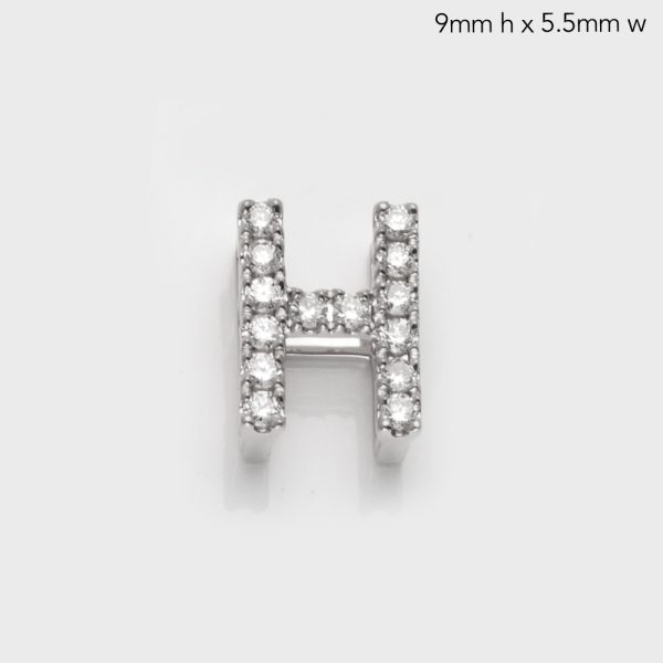 14KW 0.15CTW DIAMOND INITIAL SLIDE PENDANT