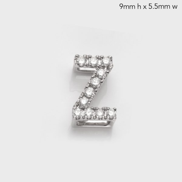 14KW 0.15CTW DIAMOND INITIAL SLIDE PENDANT