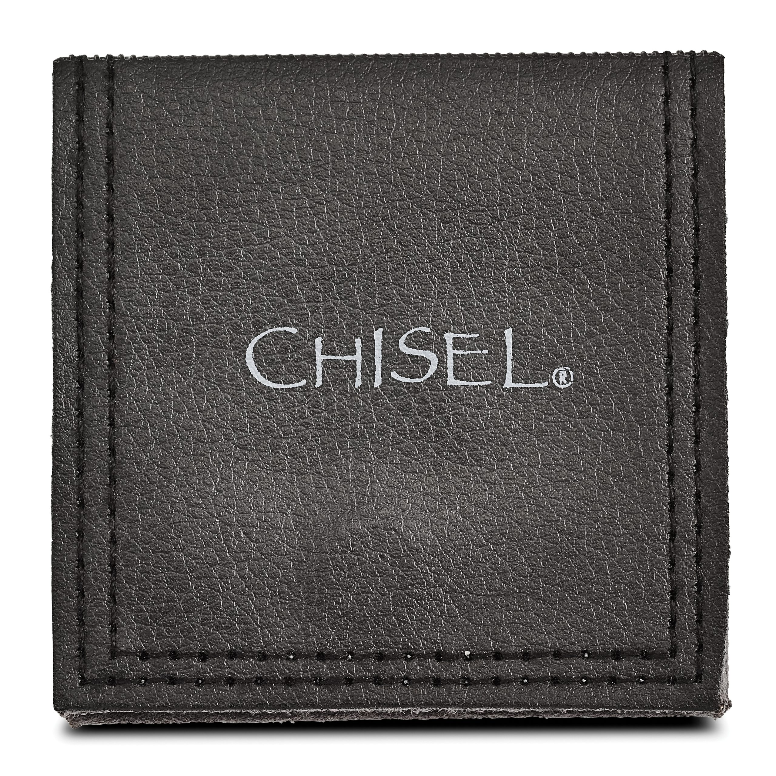 Stainless Steel Polished and Textured Link 17.5in Necklace - Image 2