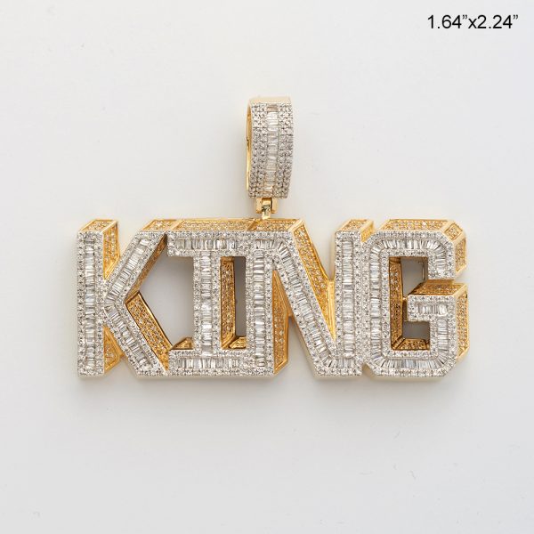 10KY 3.15CTW DIAMOND "KING" PENDANT