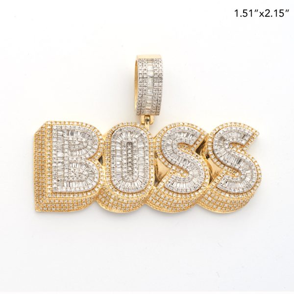 10KY 3.00CTW DIAMOND "BOSS" PENDANT