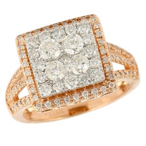 14KR 1.50CTW DIAMOND CLUSTER RING