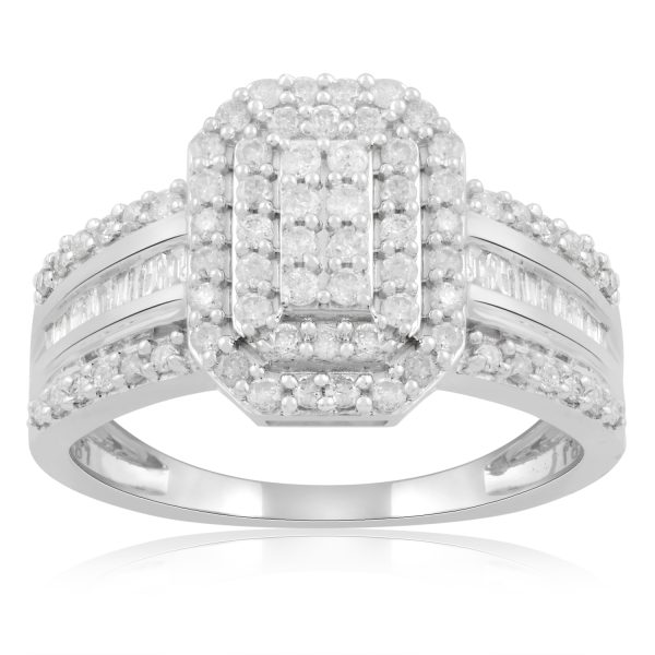 0.75 Carat Diamond Engagement Ring in 10k White Gold