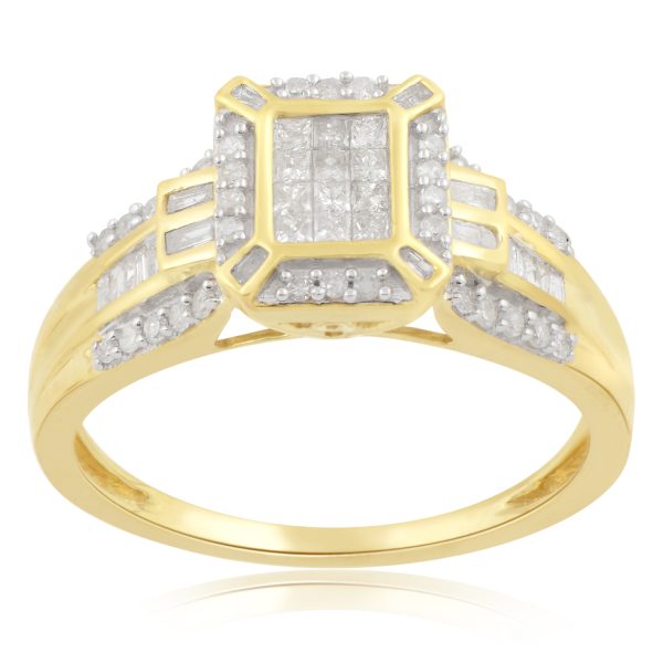 0.5 Carat Diamond Engagement Ring in 10KT Yellow Gold