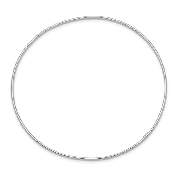 14k White Gold 1.5mm Polished Slip-on Bangle Bracelet - Image 2
