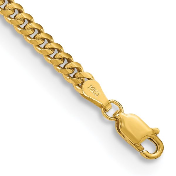 14k 3.5mm Solid Miami Cuban Chain