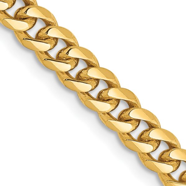 14k 4.25mm Solid Miami Cuban Chain