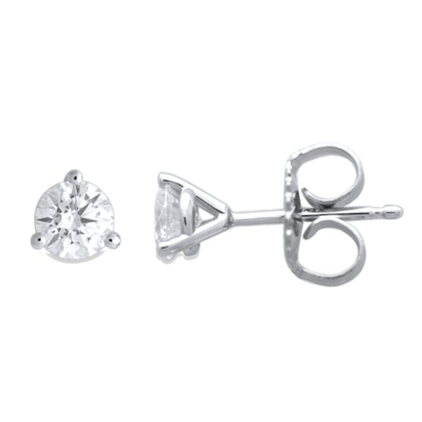 18KT W EARR .5400 - IGL CERTIFIED