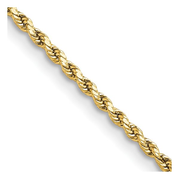 14k 2mm Semi-solid D/C Rope Chain