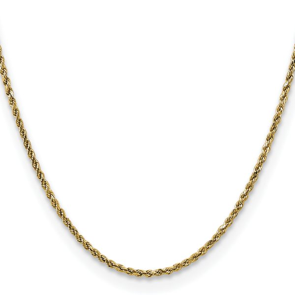 14k 2.25mm Semi-solid D/C Rope Chain - Image 2