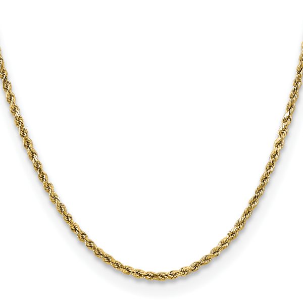 14k 2.5mm Semi-solid D/C Rope Chain - Image 2