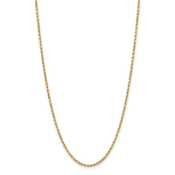 14k 3mm Semi-solid D/C Rope Chain - Image 2