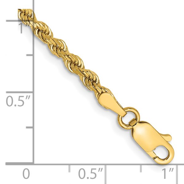 14k 3mm Semi-solid D/C Rope Chain - Image 3