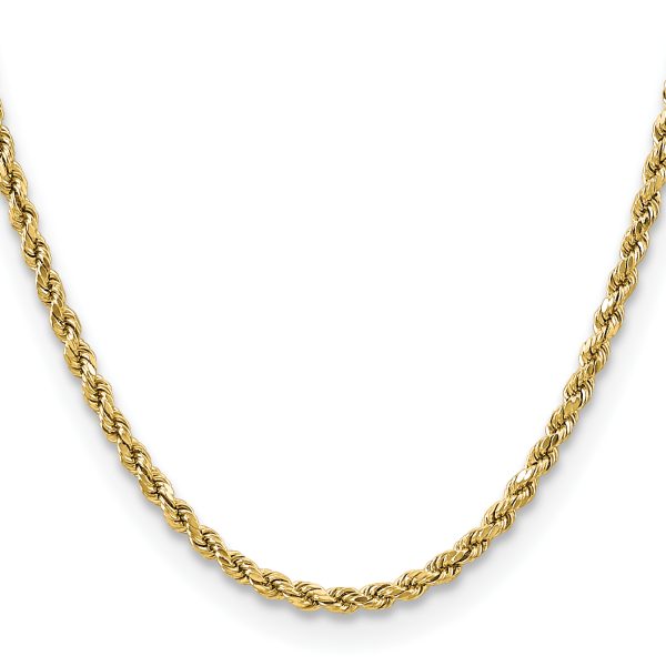 14k 3.5mm Semi-solid D/C Rope Chain - Image 2