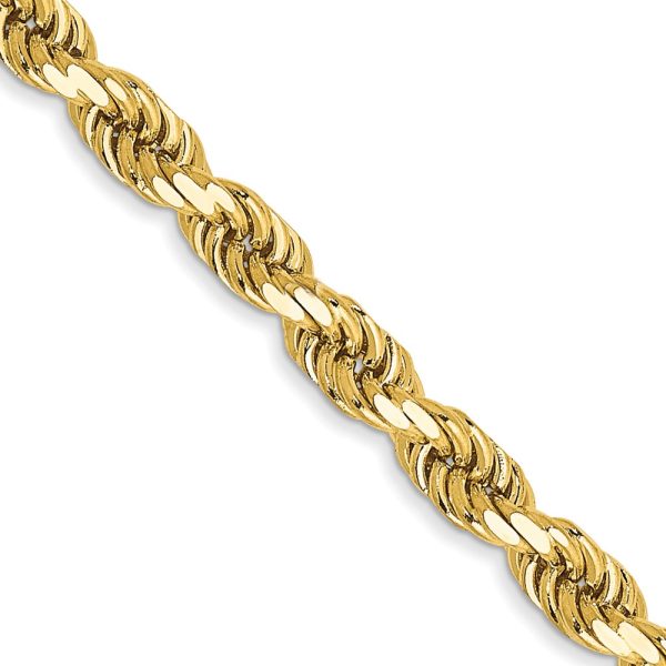 14k 3.5mm Semi-solid D/C Rope Chain