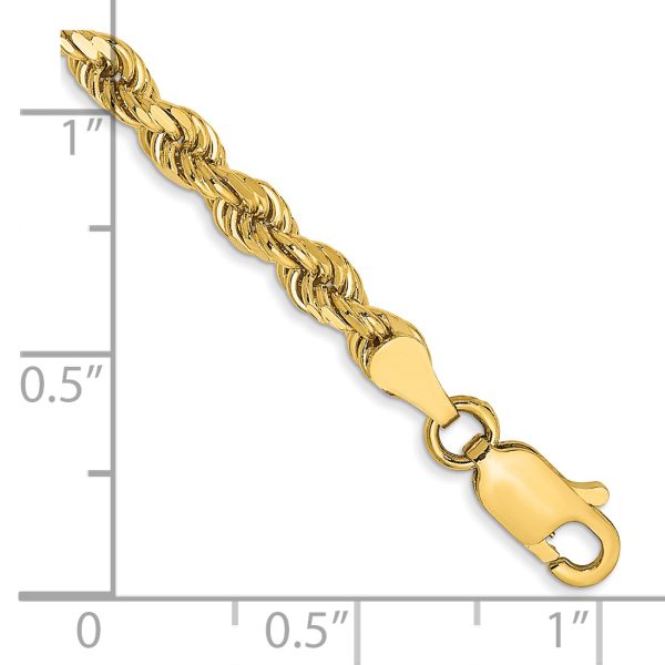 14k 3.5mm Semi-solid D/C Rope Chain - Image 2