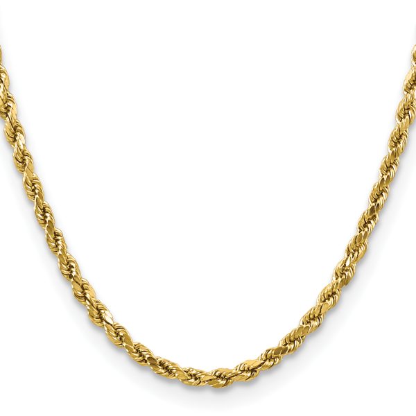 14k 4mm Semi-solid D/C Rope Chain - Image 2