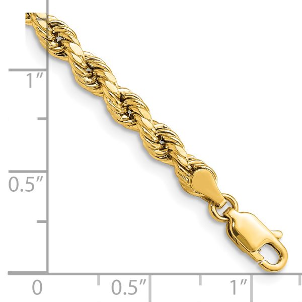 14k 4mm Semi-solid D/C Rope Chain - Image 3